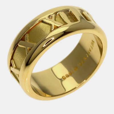 Pre-owned Tiffany & Co Atlas 18k Yellow Gold Ring Eu 47