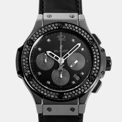 Pre-owned Hublot Black Titanium Big Bang 341.cx.1210.vr.1100 Automatic Men's Wristwatch 41 Mm