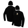 Pro Standard Men's  Black Minnesota Vikings Crewneck Pullover Sweater And Cuffed Knit Hat Box Gift Se In Black