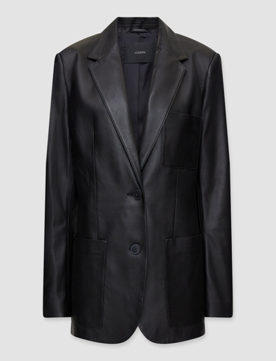 Joseph Nappa Leather Jacques Jacket In Black