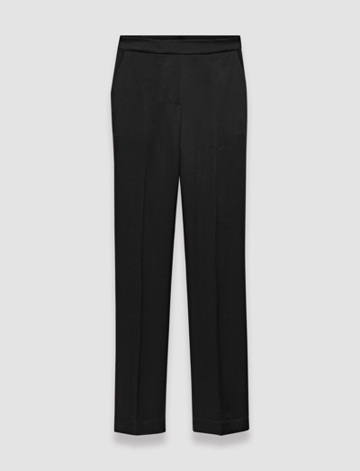 Joseph Silk Satin Tova Trousers In Black