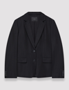Joseph Soft Cotton Silk Belmore Jacket In Navy