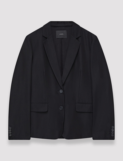 Joseph Soft Cotton Silk Belmore Jacket In Black