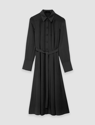 Joseph Silk Crepe De Chine Diane Dress In Black
