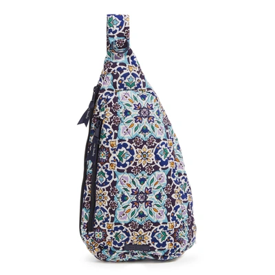 Vera Bradley Cotton Essential Sling Backpack In Blue