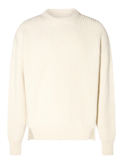 JIL SANDER WHITE COTTON KNITWEAR