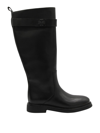 Tory Burch Leather Knee-high Boots In Negro