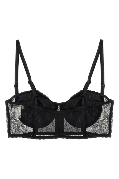 Dolce & Gabbana Lace Balcony Bra In Black