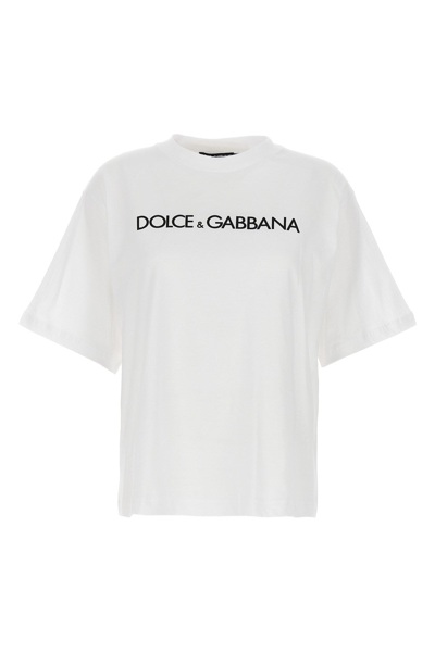 Dolce & Gabbana Tshirt Mcorta Giro In Optical White