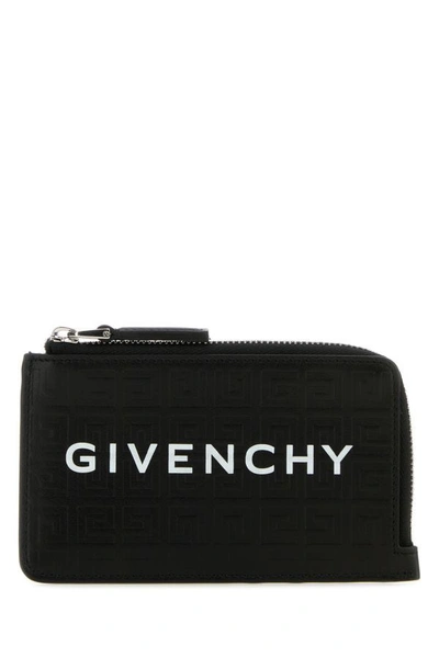 Givenchy Woman Black Canvas And Leather G-cut 4g Card Holder