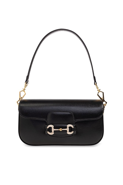 Gucci Black Horsebit 1955 Leather Shoulder Bag