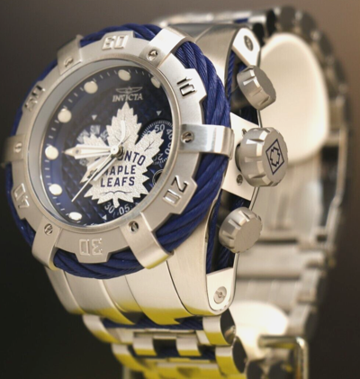 Pre-owned Invicta Grand Bolt Men's 53mm Watch Toronto Maple Leafs Men's 42017