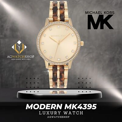 Pre-owned Michael Kors Melissa Ladies Mk4395 Analog Stainless Steel Watch - 36mm Gold Dial
