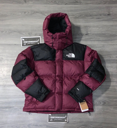 Pre-owned The North Face Men's Hmlyn Baltoro Hooded Puffer Down Jacket - Boysenberry - In Boysenberry/tnf Black