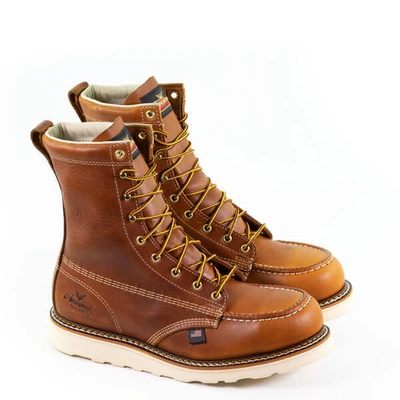 Pre-owned Thorogood American Heritage – 8″ Tobacco Safety Toe - 804-4208 In Moc Toc