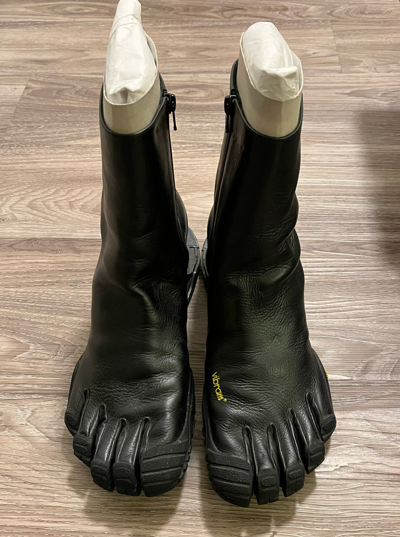 Pre-owned Balenciaga Vibram Five Finger Toe Leather Boots In Black