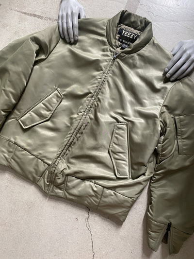 Pre-owned Yeezy Season 1 Quilted Bomber Jacket In Olive