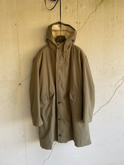 Pre-owned Helmut Lang 1999 Hooded Coat With Detachable Liner And Carrying Straps In Green