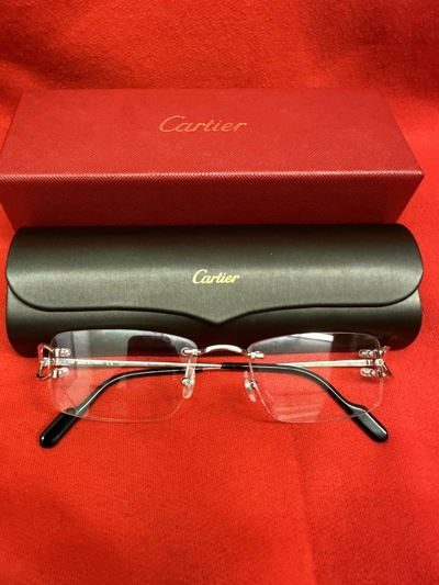 Pre-owned Cartier Glasses In Silver