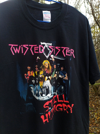 Pre-owned Band Tees X Vintage Twisted Sisters T-shirt Still Hungry In Black