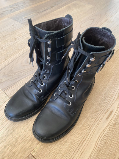 Pre-owned Raf Simons A/w 2006 Combat Boots Size 42 In Black