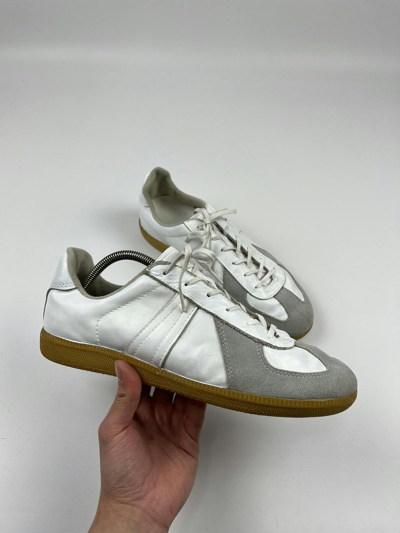 Pre-owned Bundeswehr X German Army Trainers Bw-sport 275 Vintage Leather Sneakers Gat Military Shoes Y2k In White