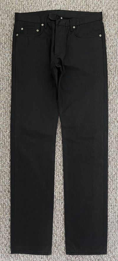 Pre-owned Dior X Hedi Slimane Mij 19cm Black Waxed Coated Jeans