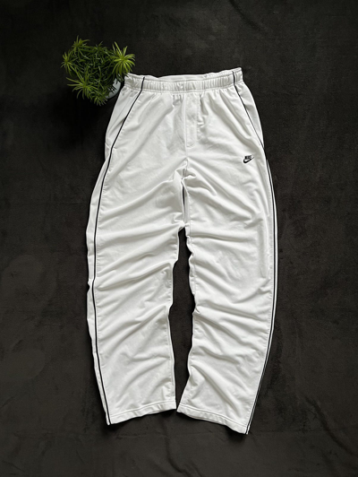 Pre-owned Nike X Vintage Sweatpants Nike Vintage Drip Y2k Streetwear Style Casual 90's In White