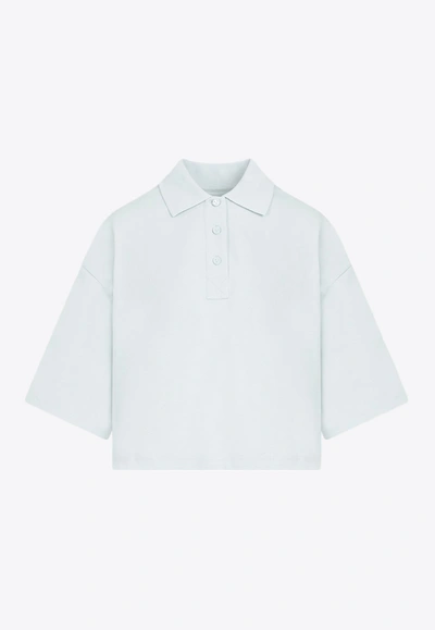 BOTTEGA VENETA CROPPED SHORT-SLEEVED POLO T-SHIRT