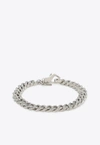 Emanuele Bicocchi Crystal-embellished Chain Bracelet In Silver