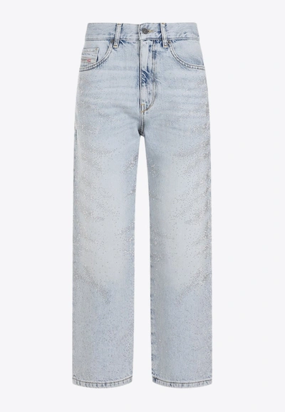 Diesel 2016 D-air Embellished Denim Jeans In Blue
