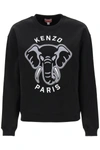 Kenzo Varsity Jungle Embroidered Sweatshirt In Black