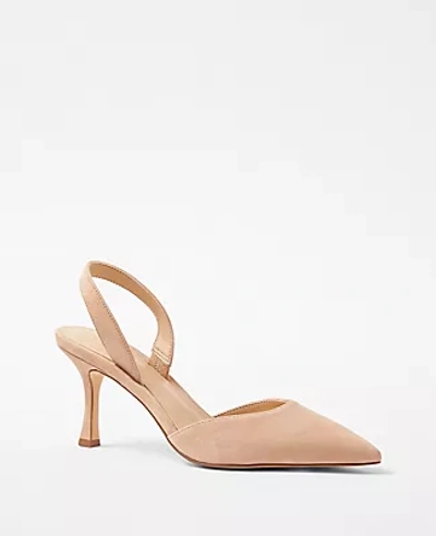 Ann Taylor Kerry Suede Pumps In Dominican Sand