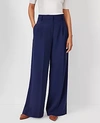Ann Taylor The Pleated High Rise Wide Leg Pant In Pure Sapphire