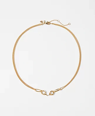 Ann Taylor Horsebit Necklace In Goldtone