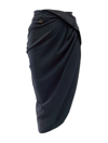 Jacquemus La Jupe Saudade Draped Skirt In Blue