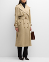 SALON 1884 CAMBRE BELTED DOUBLE-BREASTED TRENCH COAT