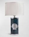 Fornasetti Pleated Lampshade For Small Lamp Base In Blue