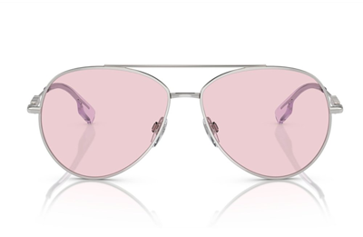 Burberry Eyewear Aviator Sunglasses In Silver