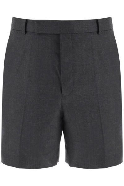 Thom Browne Button Detailed Tailored Cut Shorts In Grey