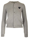 COMME DES GARÇONS PLAY COMME DES GARÇONS PLAY HEART LOGO PATCH BUTTONED CARDIGAN