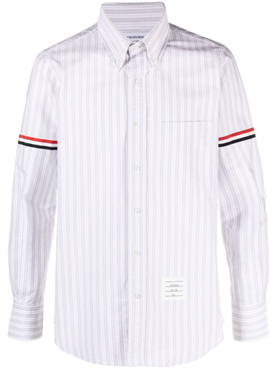 THOM BROWNE THOM BROWNE STRIPED BUTTONED SHIRT