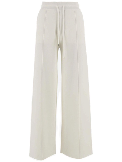 Pinko Elasticated Drawstring Waistband Trousers In White