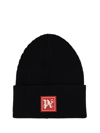 PALM ANGELS PALM ANGELS LOGO PATCH KNITTED BEANIE