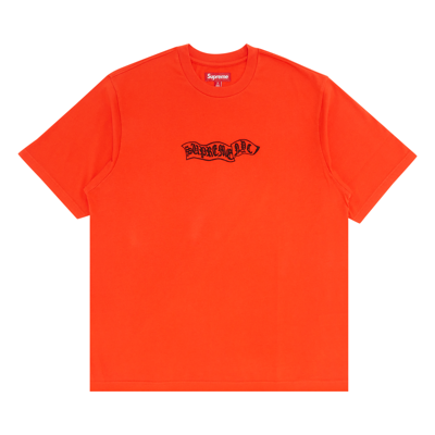 Pre-owned Supreme Banner Short-sleeve Top 'orange'