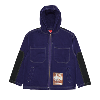 Pre-owned Supreme X Mark Leckey Dream English Kid Hooded Jacket 'navy' In Blue