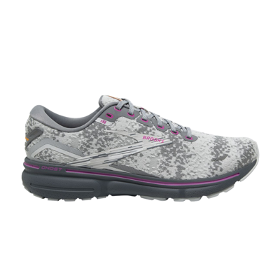 Pre-owned Brooks Wmns Ghost 15 'white Oyster Oriole' In Grey