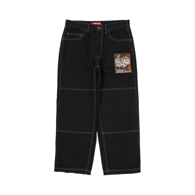 Pre-owned Supreme X Mark Leckey Dream English Kid Twill Panel Pants 'black'