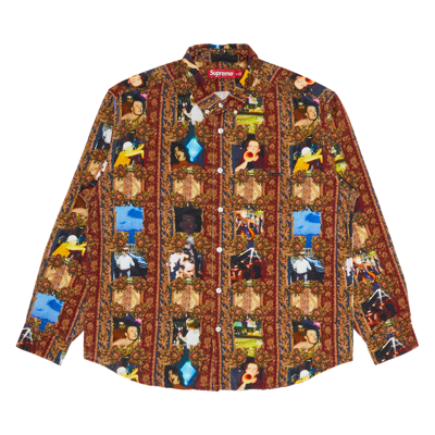 Pre-owned Supreme X Mark Leckey Hardcore Printed Corduroy Shirt 'multicolor' In Multi-color