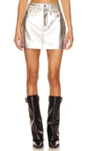 Blanknyc Metallic Mini Skirt In Metallic Silver